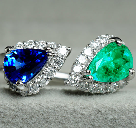 サファイア エメラルド リング