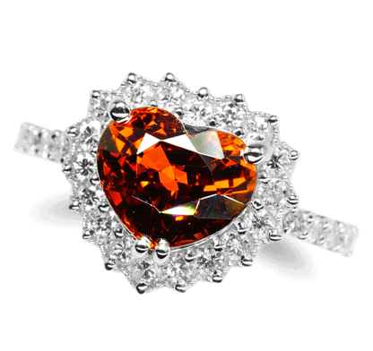 スペサタイトガーネット リング