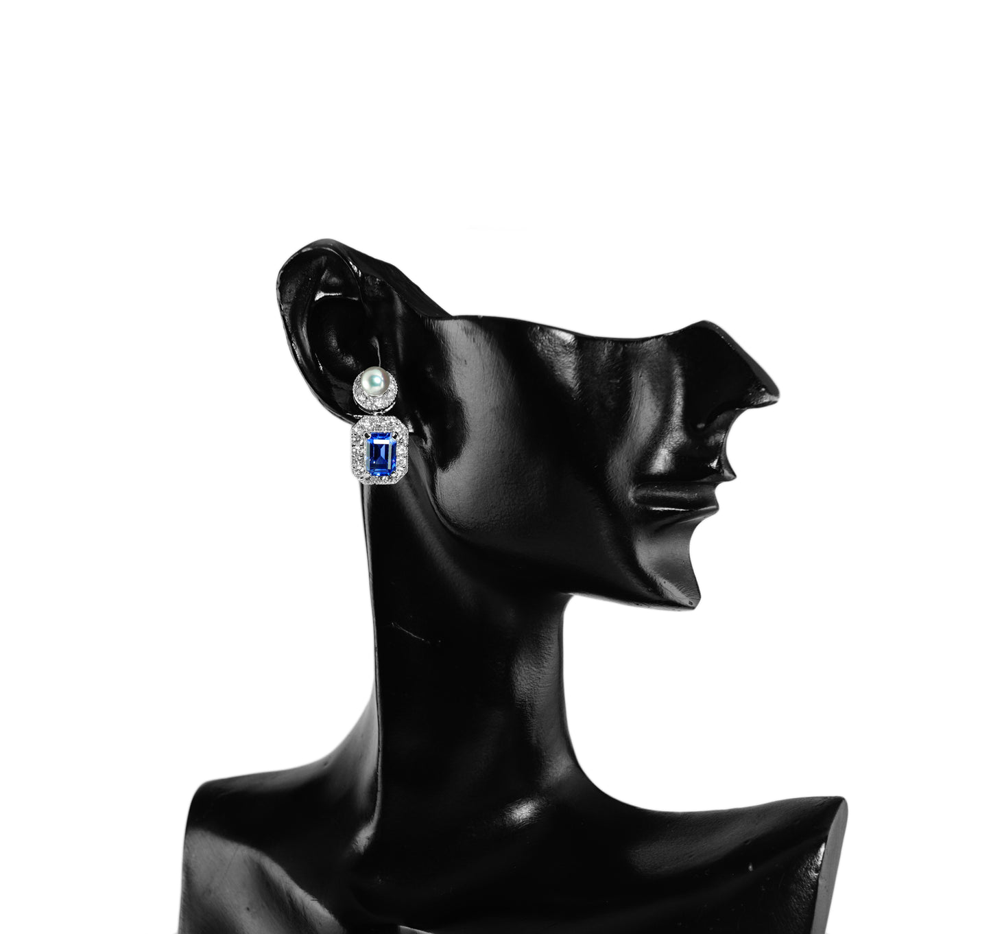 サファイア アコヤ ピアス