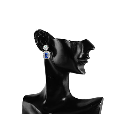 サファイア アコヤ ピアス