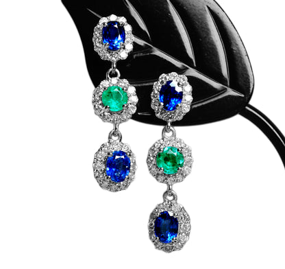 サファイア・エメラルド ピアス