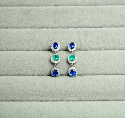 サファイア・エメラルド ピアス