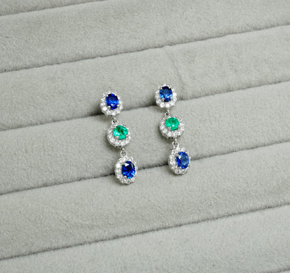 サファイア・エメラルド ピアス