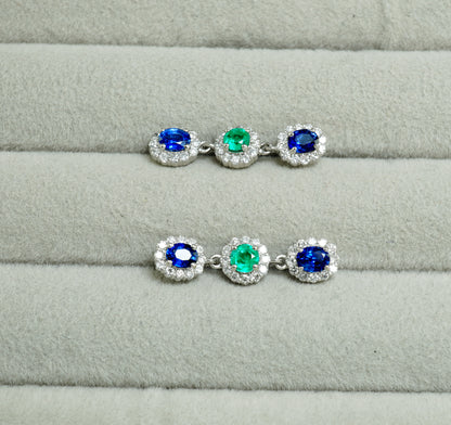 サファイア・エメラルド ピアス