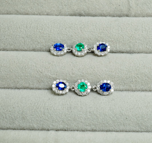 サファイア・エメラルド ピアス