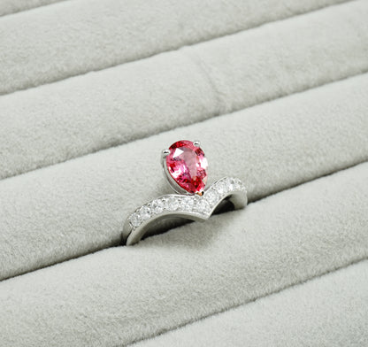 パパラチヤサファイア リング