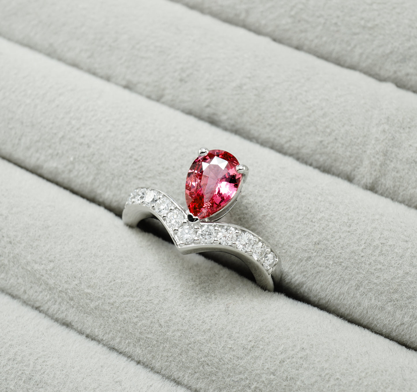 パパラチヤサファイア リング