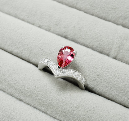 パパラチヤサファイア リング