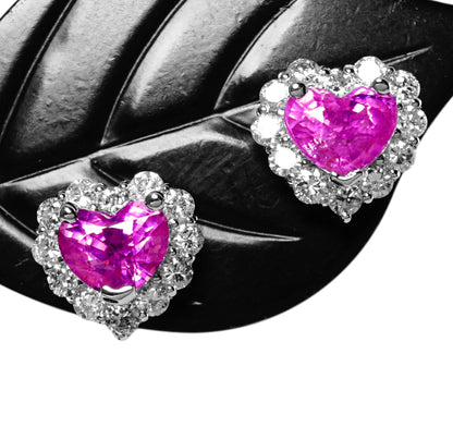 ピンクサファイア ピアス