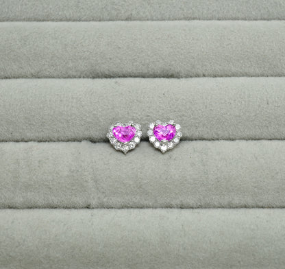ピンクサファイア ピアス
