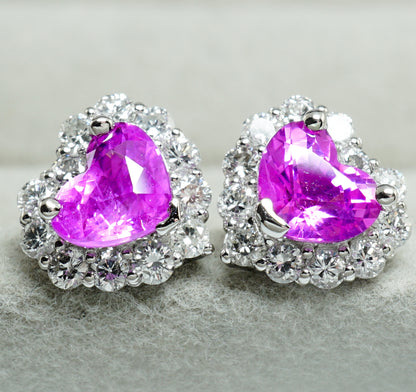 ピンクサファイア ピアス