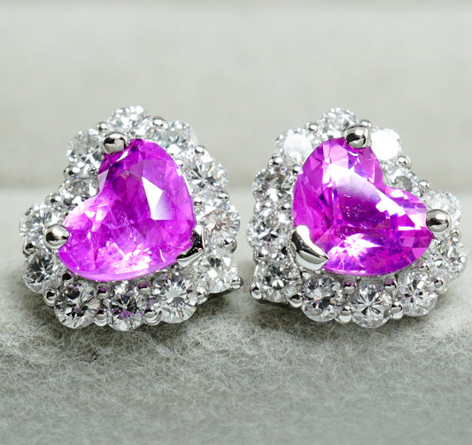 ピンクサファイア ピアス