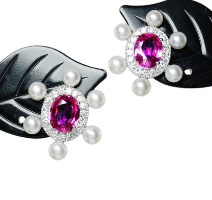 ピンクサファイア ピアス