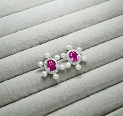 ピンクサファイア ピアス