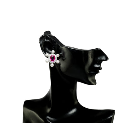 ピンクサファイア ピアス