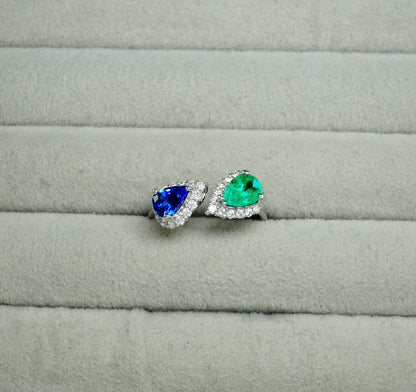 サファイア エメラルド リング