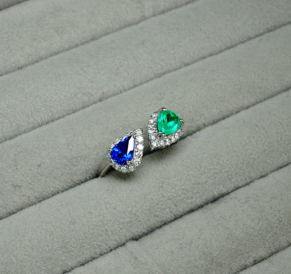 サファイア エメラルド リング