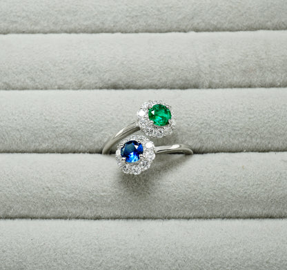サファイア エメラルド リング