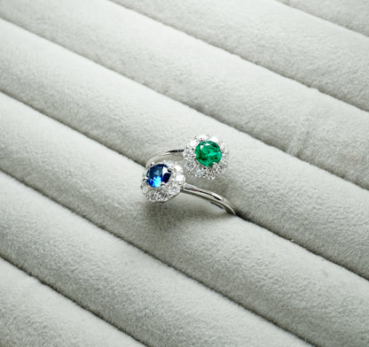 サファイア エメラルド リング
