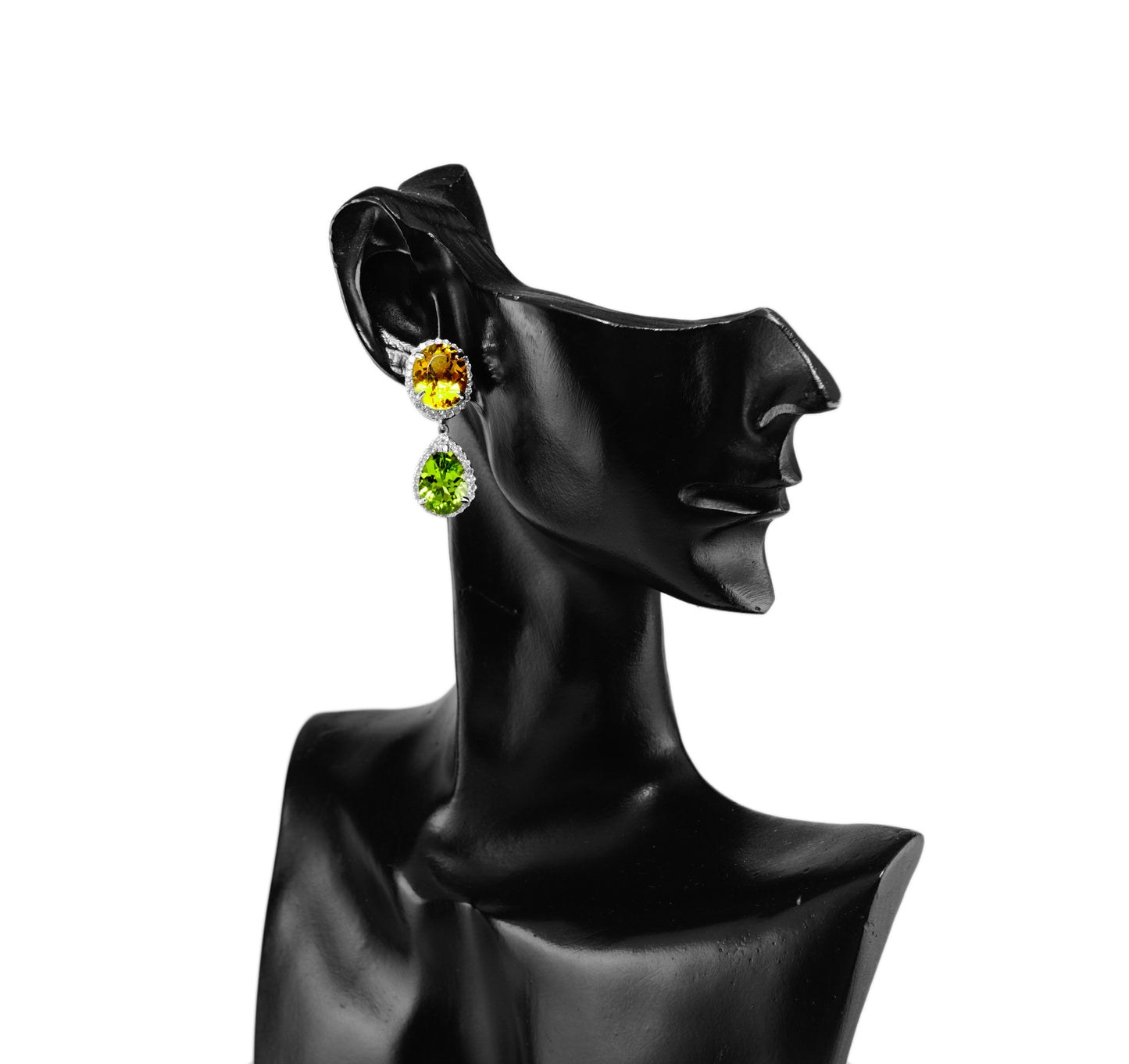 イエローベリル ペリドット ピアス