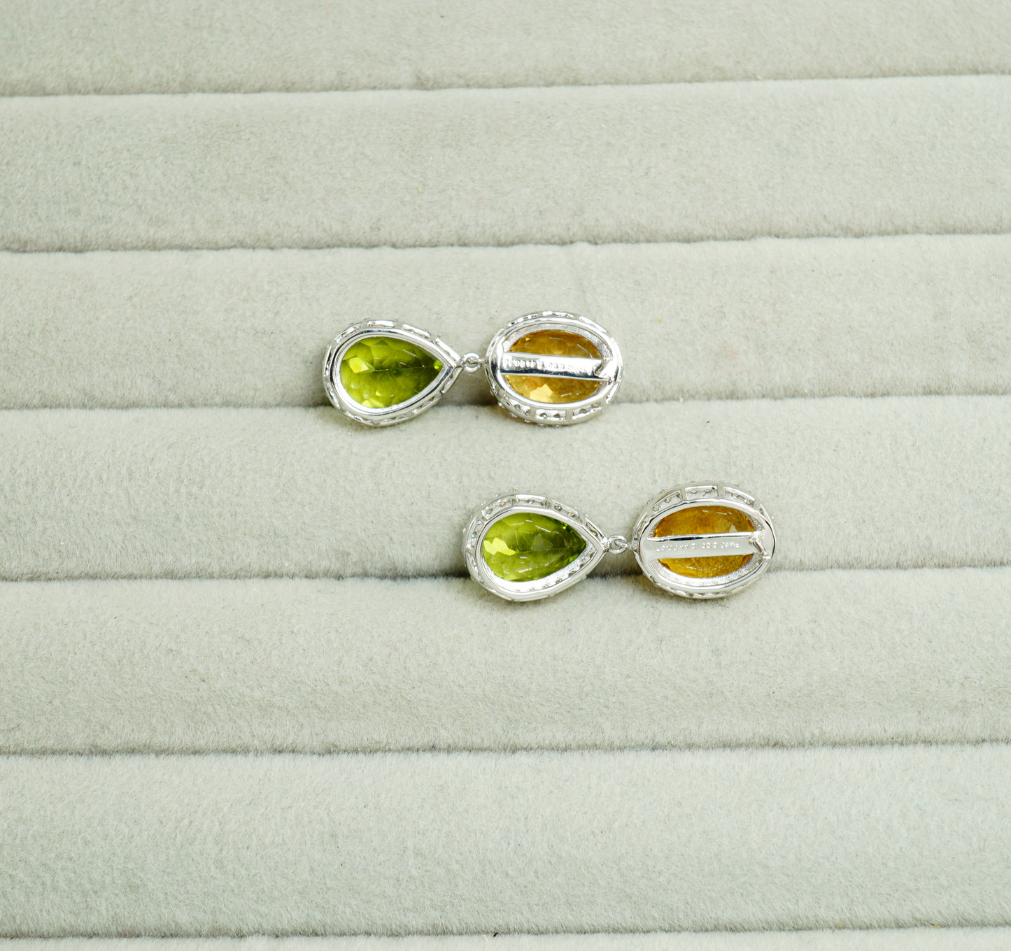 イエローベリル ペリドット ピアス