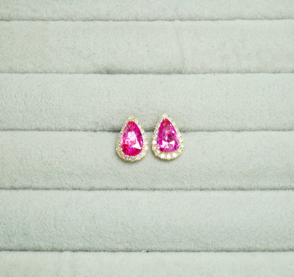 ピンクサファイア ピアス