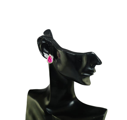 ピンクサファイア ピアス