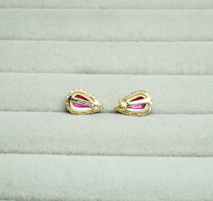 ピンクサファイア ピアス