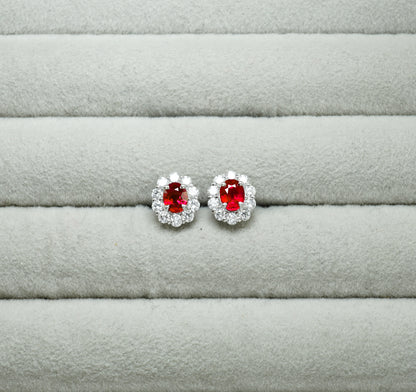 ピジョンブラッドルビー ピアス