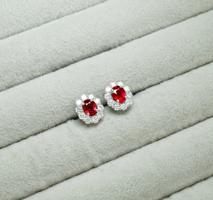 ピジョンブラッドルビー ピアス