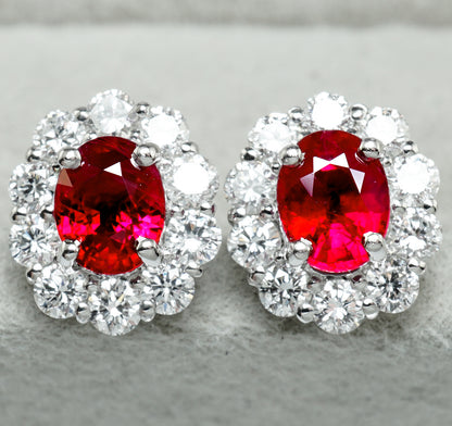 ピジョンブラッドルビー ピアス