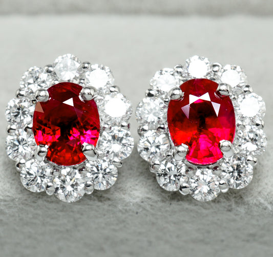 ピジョンブラッドルビー ピアス