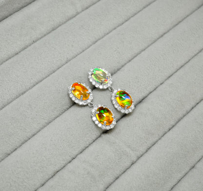 メキシコオパール ピアス
