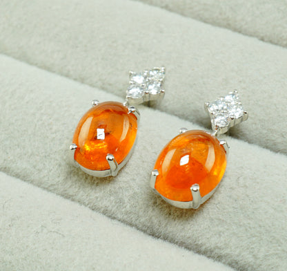 スペサルティンガーネット ピアス