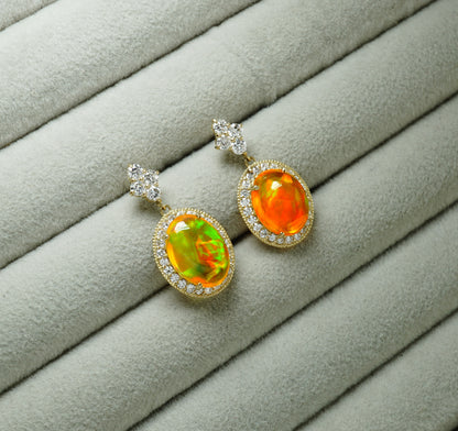 メキシコオパール ピアス