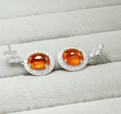 スペサルティンガーネット ピアス